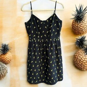 J. Crew Navy Blue Pineapple Print Mini Dress in Size 8